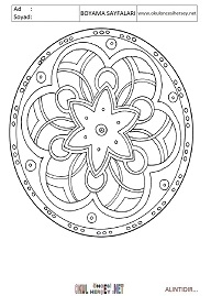 Mandala boyama sayfaları